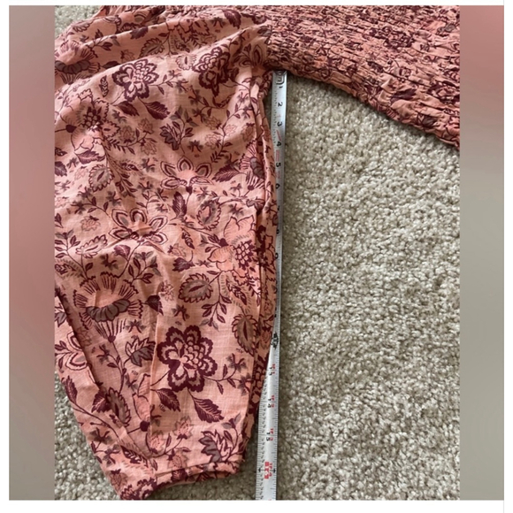 Free People Smock It To Me Mini Dress Apricot Combo Medium NWT - Picture 14 of 14